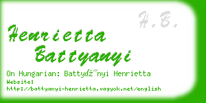 henrietta battyanyi business card